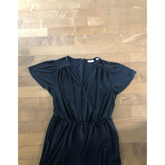 NWT New York & Co jumpsuit in black short sleeves  size large - Picture 6 of 6